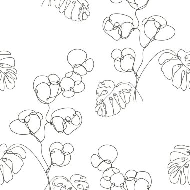 Pamuklu, canavarımsı, tasarım elementli zarif, pürüzsüz bir desen. Davetiyeler için çiçek deseni, kartlar, baskı, hediye paketi, imalat, tekstil, kumaş, duvar kağıtları. Aralıksız çizgi sanatı