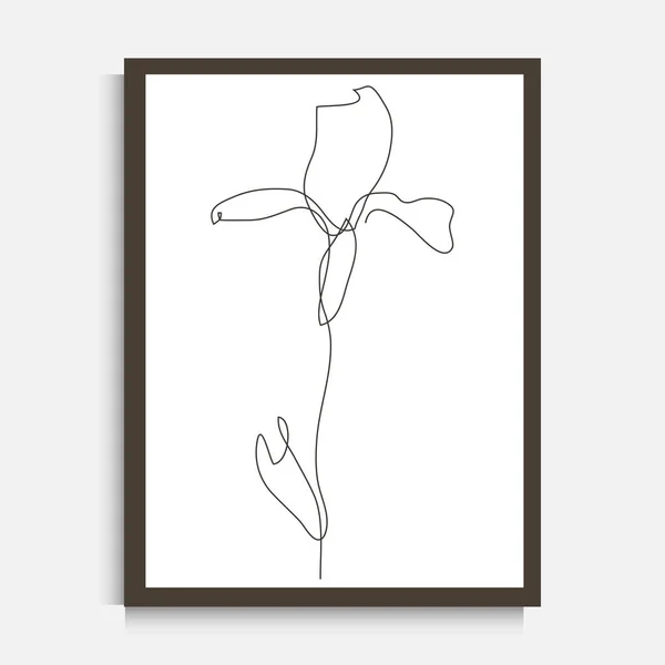 Dekorativní Kontinuální Kresba Duhovky Květina Designový Prvek Lze Použít Pro — Stockový vektor