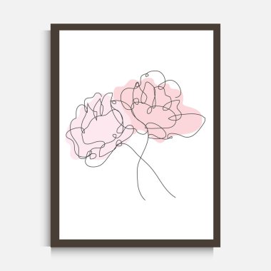 Süslü çizgiler, gül çiçekleri, tasarım elementleri. Duvar baskıları, kartlar, davetiyeler, afişler, posterler, baskı tasarımı için kullanılabilir. Minimalist çizgi sanatı. Duvar dekoru