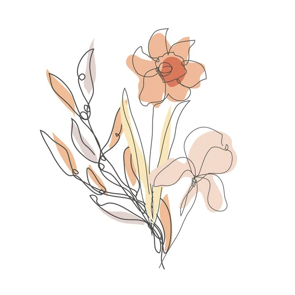 Dekorativa Handritade Påsklilja Och Iris Designelement Kan Användas För Kort Royaltyfria illustrationer