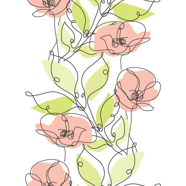Елегантний Безшовний Візерунок Маковими Квітами Елементами Дизайну Квітковий Візерунок Запрошень — стоковий вектор
