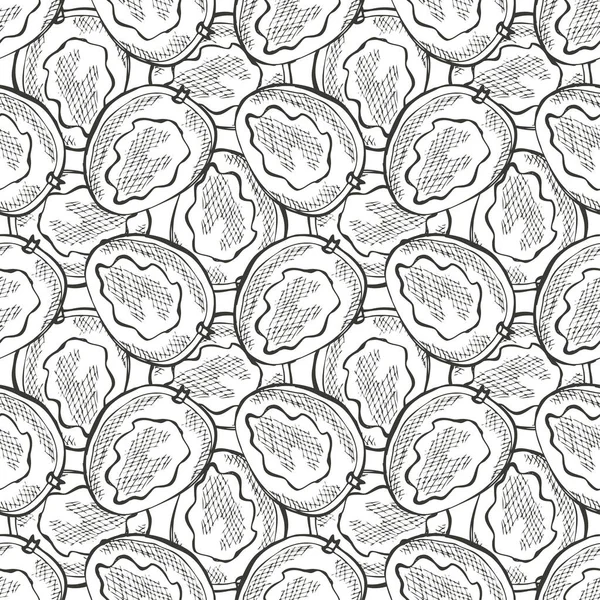 Elegante Patrón Sin Costuras Con Frutas Mango Rodajas Elementos Diseño — Archivo Imágenes Vectoriales