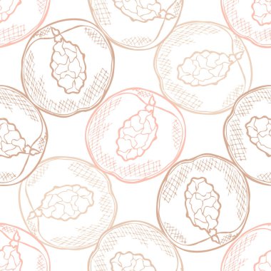 Şeftali meyveli, tasarım elementli zarif, pürüzsüz bir desen. Davetiyeler için meyve deseni, kartlar, baskı, hediye paketi, imalat, tekstil, kumaş, duvar kağıtları. Yemek, mutfak, vejetaryen teması