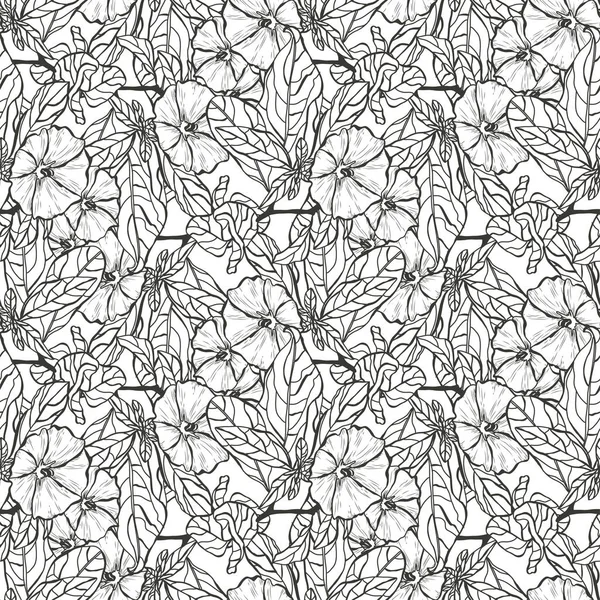 Elegante Naadloze Patroon Met Clematis Bloemen Design Elementen Bloemen Patroon — Stockvector