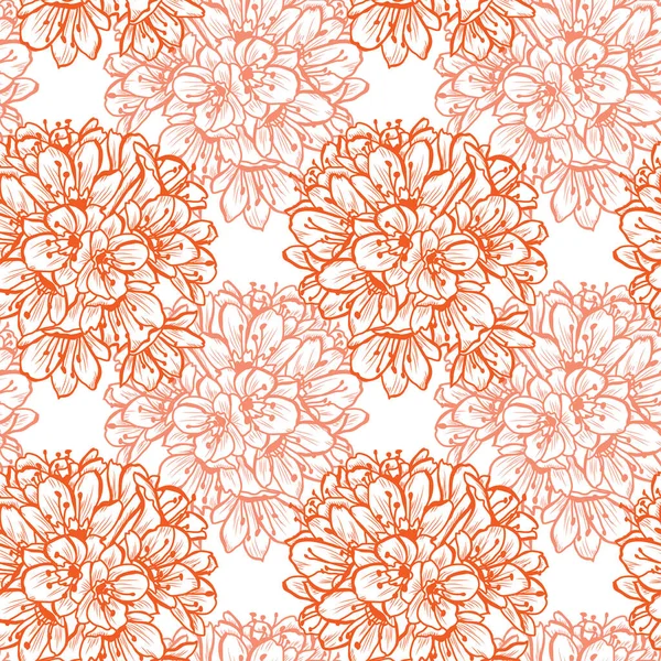 Elegante Patrón Sin Costuras Con Flores Clivia Elementos Diseño Patrón — Archivo Imágenes Vectoriales