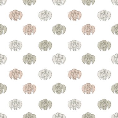 Köpeklerle, tasarım elementleriyle kusursuz bir düzen. Davetiyeler için köpek deseni, kartlar, baskı, hediye paketi, imalat, tekstil, kumaş, duvar kağıtları. Aralıksız çizgi sanatı