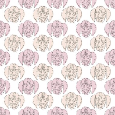 Köpeklerle, tasarım elementleriyle kusursuz bir düzen. Davetiyeler için köpek deseni, kartlar, baskı, hediye paketi, imalat, tekstil, kumaş, duvar kağıtları. Aralıksız çizgi sanatı