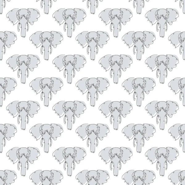 Elegante Naadloze Patroon Met Olifanten Design Elementen Elephant Patroon Voor — Stockvector