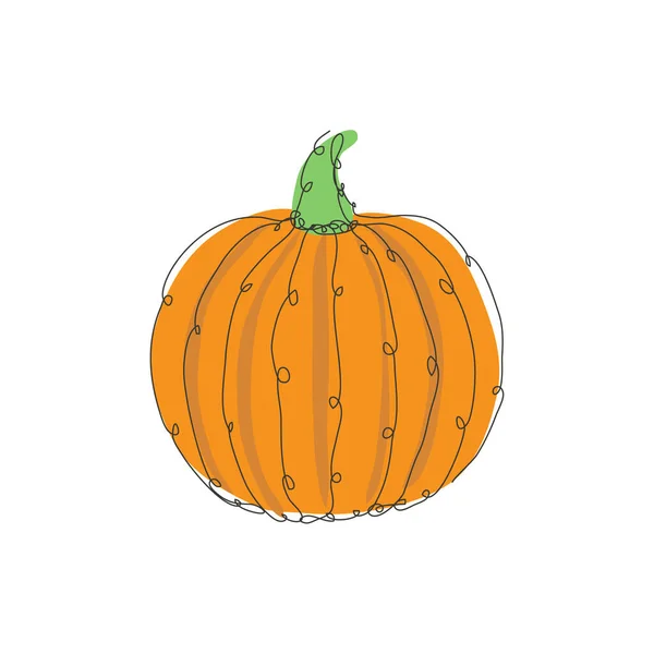 Calabaza Decorativa Dibujada Mano Elemento Diseño Puede Utilizar Para Tarjetas — Archivo Imágenes Vectoriales