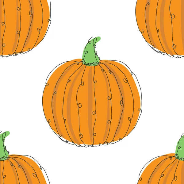 Elegante Patrón Sin Costuras Con Calabazas Elementos Diseño Patrón Calabaza — Vector de stock