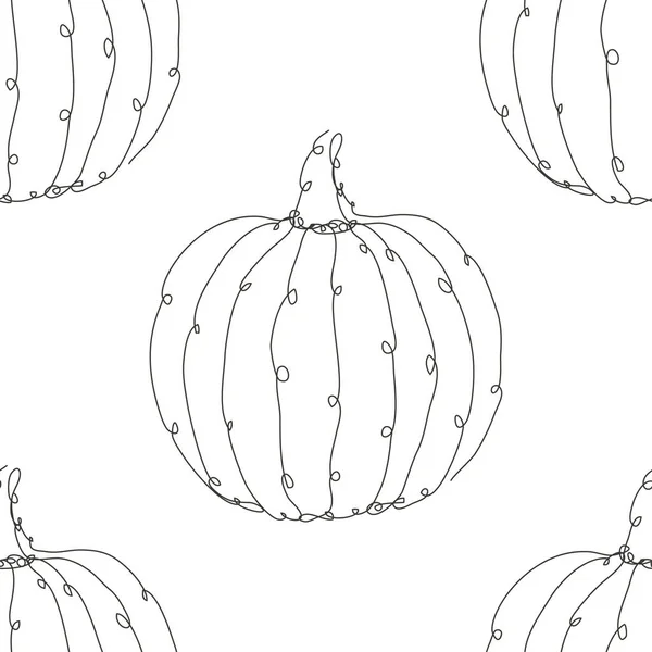 Elegant Seamless Pattern Pumpkins Design Elements Pumpkin Pattern Invitations Cards — Stock Vector