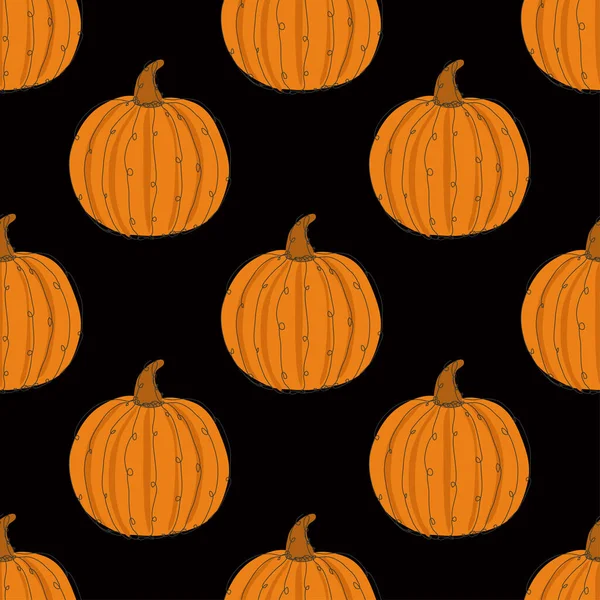Elegáns Zökkenőmentes Minta Sütőtökkel Design Elemekkel Halloween Minta Meghívók Kártyák — Stock Vector