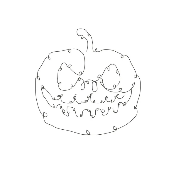 Citrouille Halloween Dessinée Main Décorative Élément Design Peut Être Utilisé — Image vectorielle