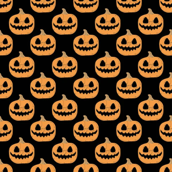 Elegantní Hladký Vzor Dýněmi Designové Prvky Halloween Vzor Pro Pozvánky — Stockový vektor