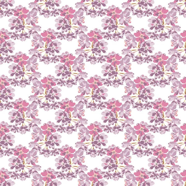 Κομψό Μοτίβο Χωρίς Ραφή Παστέλ Λουλούδια Στοιχεία Σχεδιασμού Floral Μοτίβο — Διανυσματικό Αρχείο