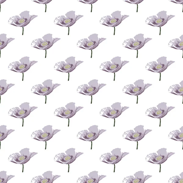 Padrão Sem Costura Elegante Com Flores Pastel Pansy Elementos Design — Vetor de Stock