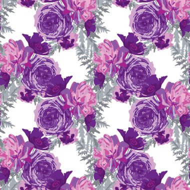 Gül çiçekleri ve tasarım elementleriyle zarif, pürüzsüz bir desen. Davetiyeler, kartlar, baskı, hediye paketi, imalat, tekstil, kumaş, duvar kağıtları için çiçek deseni