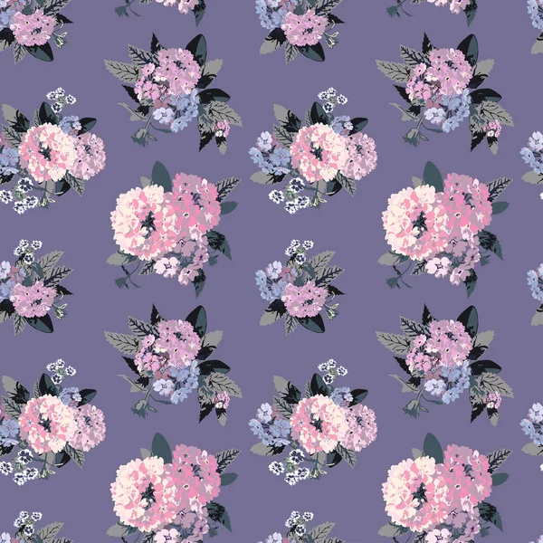 Elegantes Nahtloses Muster Mit Rosenblüten Designelemente Blumenmuster Für Einladungen Karten — Stockvektor