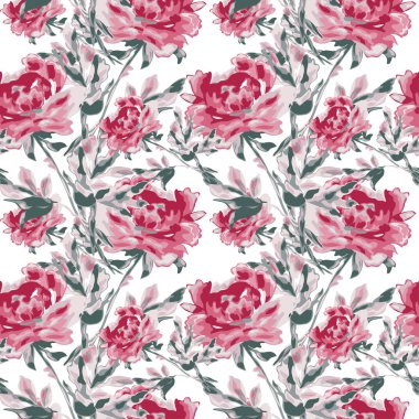 Şakayık çiçekleri ve tasarım elementleri olan zarif, pürüzsüz bir desen. Davetiyeler, kartlar, baskı, hediye paketi, imalat, tekstil, kumaş, duvar kağıtları için çiçek deseni