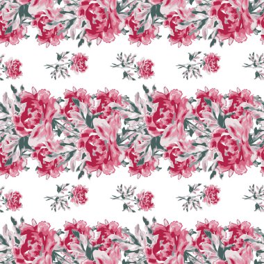 Şakayık çiçekleri ve tasarım elementleri olan zarif, pürüzsüz bir desen. Davetiyeler, kartlar, baskı, hediye paketi, imalat, tekstil, kumaş, duvar kağıtları için çiçek deseni