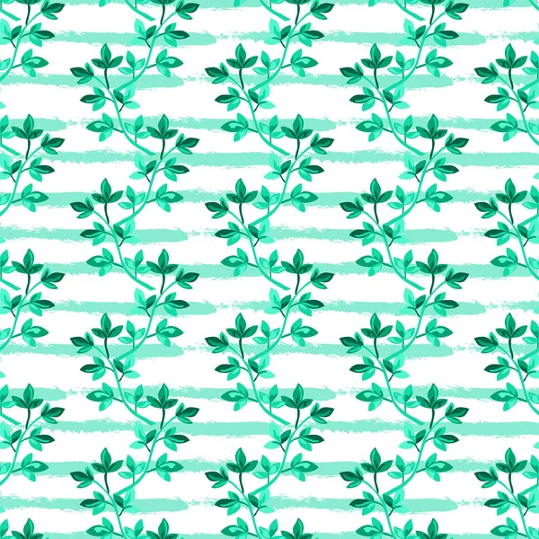 Элегантный Бесшовный Узор Зелеными Листьями Элементами Дизайна Цветочный Узор Приглашений — стоковый вектор