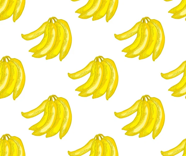 Elegante Modello Senza Cuciture Con Frutti Banana Elementi Design Modello — Vettoriale Stock