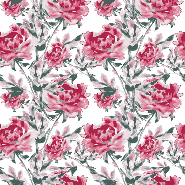 Şakayık çiçekleri ve tasarım elementleri olan zarif, pürüzsüz bir desen. Davetiyeler, kartlar, baskı, hediye paketi, imalat, tekstil, kumaş, duvar kağıtları için çiçek deseni