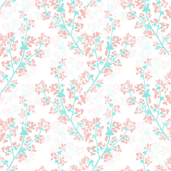 Elegante Naadloze Patroon Met Sakura Bloemen Design Elementen Bloemen Patroon — Stockvector