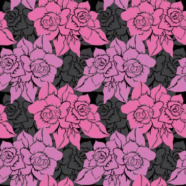 Zarif, pürüzsüz desen, gardenya çiçekleri, tasarım elementleri. Davetiyeler, kartlar, baskı, hediye paketi, imalat, tekstil, kumaş, duvar kağıtları için çiçek deseni