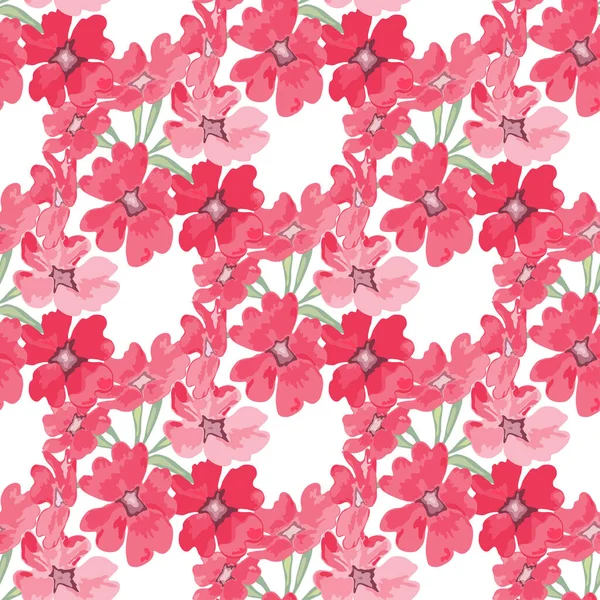 Verbenaの花 デザイン要素とエレガントなシームレスなパターン 招待状 カード ギフトラップ ファブリック 壁紙のための花のパターン — ストックベクタ