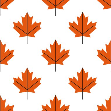 Sonbahar yaprakları, tasarım elementleri ile el çizimi kusursuz desen. Davetiyeler, kartlar, baskı, hediye paketi, imalat, tekstil, kumaş, duvar kağıtları için sonbahar deseni