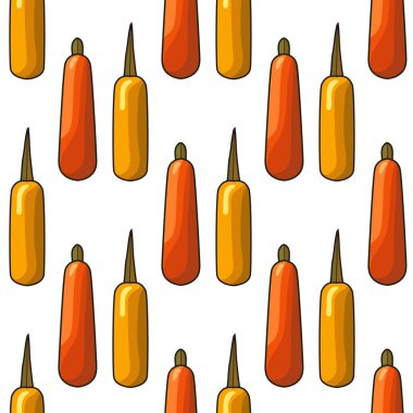 El yapımı cadılar bayramı balkabakları kusursuz desen, tasarım elementleri. Davetiyeler, kartlar, baskı, hediye paketi, imalat, tekstil, kumaş, duvar kağıtları için sonbahar deseni