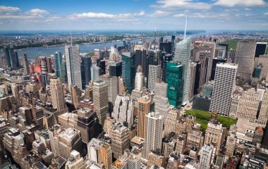 New York şehrinin hava manzarası