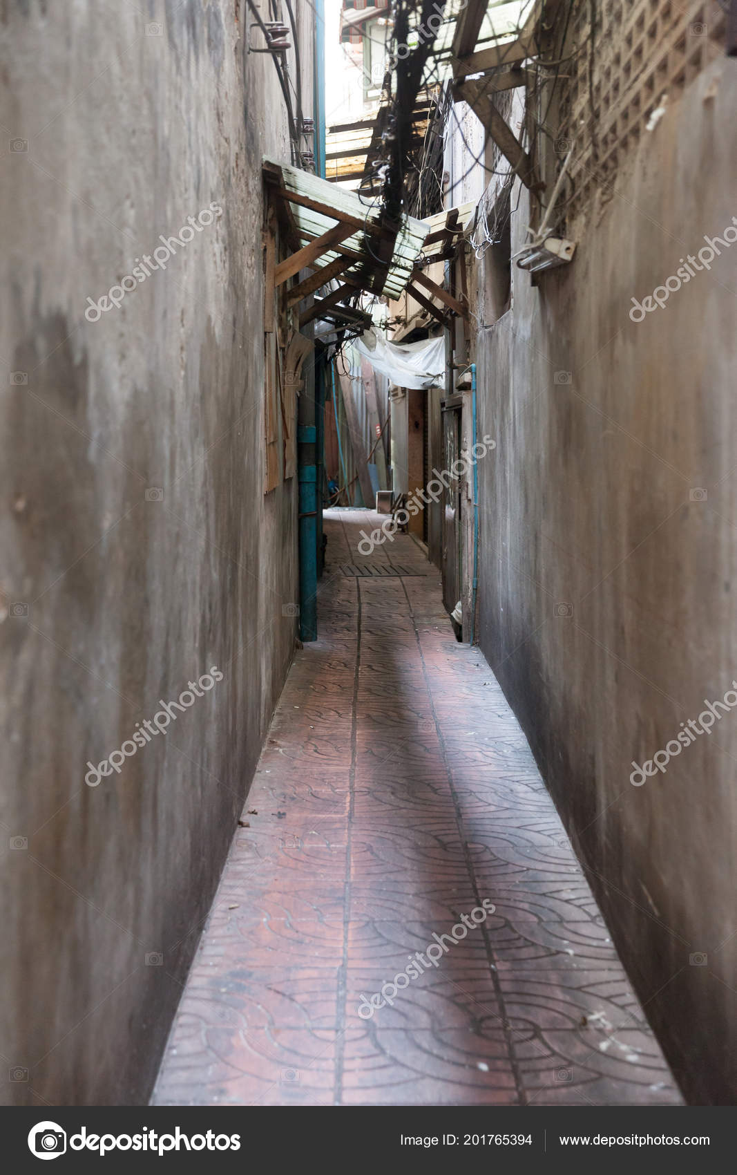 View Empty Street Street Market Image Taken Street Market Bangkok