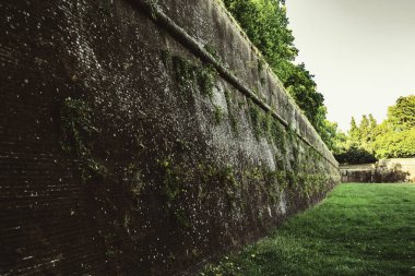 Ortaçağ duvar 2018 Lucca İtalya'da, bahar