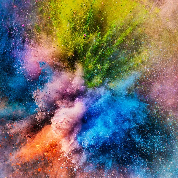 Poudre Holi Colorée Vive Dans Explosion Festival Des Couleurs — Photo