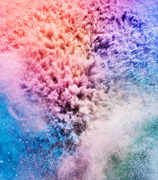 Pastel Colorido Holi Polvo Congelado Explosión Holi Festival Celebración — Foto de Stock