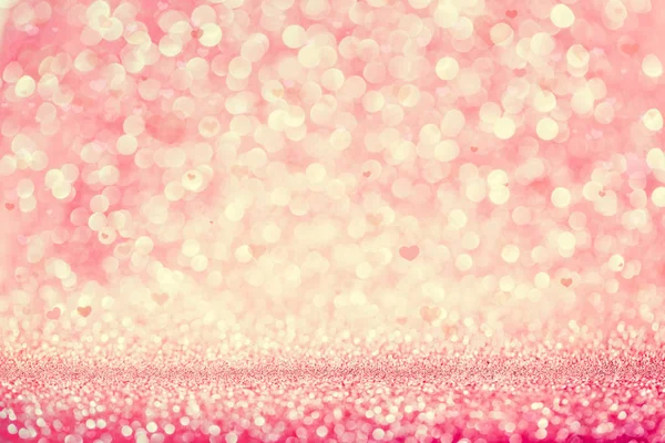 Pink Glittery Party Bokeh Background Festive Blurred Holiday Backdrop Cute — Stock Photo, Image