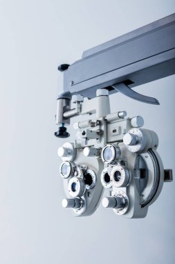 Optical equipment for testing vision. Professional medical machine. Ophthalmology. clipart