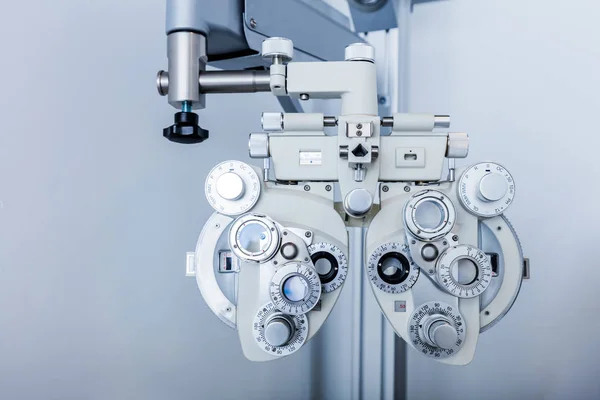 Equipamento Óptico Para Testar Visão Máquina Médica Profissional Oftalmologia — Fotografia de Stock