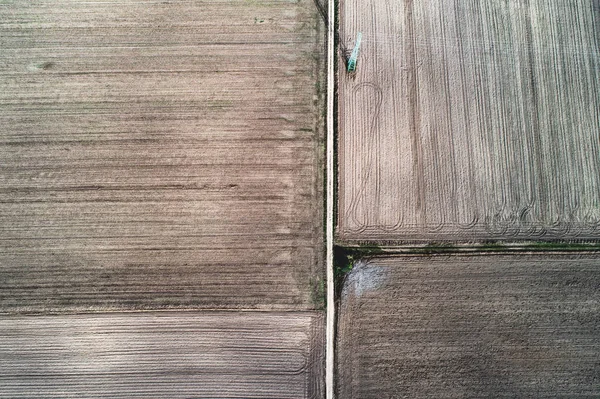 Zaorane Pole Ziemi Brud Tła Wsi Rolnictwa Gospodarki — Zdjęcie stockowe