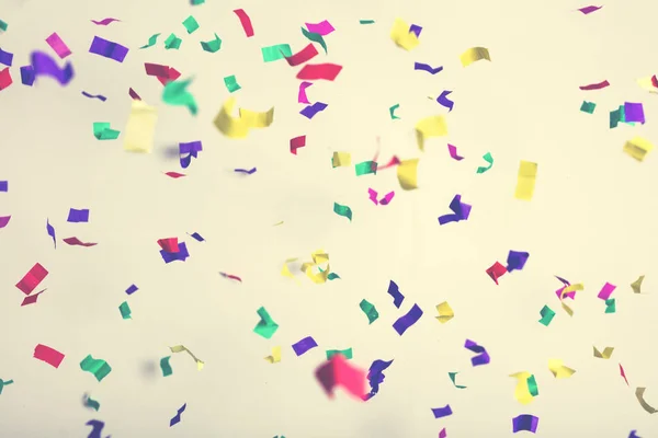 Falling Confetti Pastel Creamy Background — Stock Photo, Image