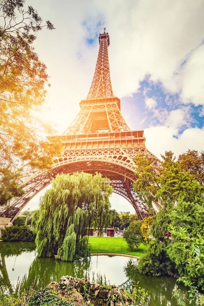Eyfel Kulesi Paris Fransa Park Tan Gördüm — Stok fotoğraf