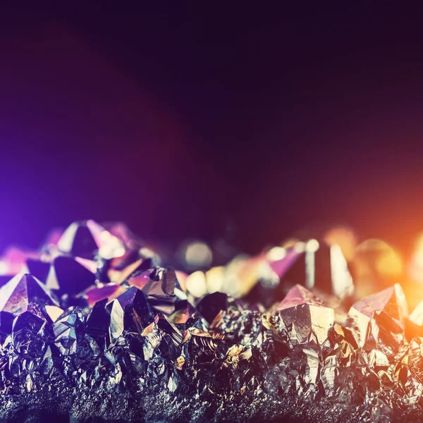 Stäng Bild Rainbow Aura Crystal Quartz — Stockfoto