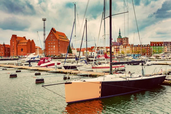 Pemandangan Dari Pelabuhan Laut Baltik Stralsund Jerman — Stok Foto