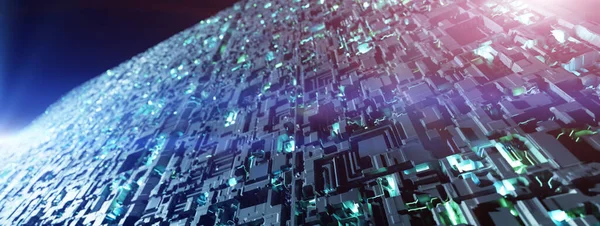 Modern Technology Background Circuit Board Pattern Network Future Network Concepts — Stock Photo, Image