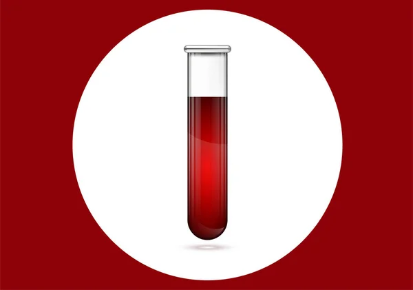 Tubos de ensayo de vectores llenos de sangre — Archivo Imágenes Vectoriales