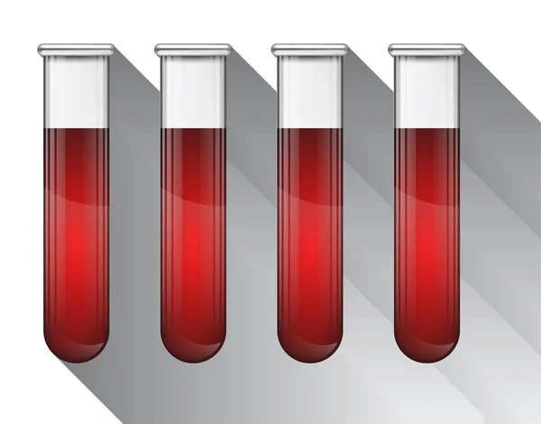 Різні крові в ілюстрації пробірки — стоковий вектор