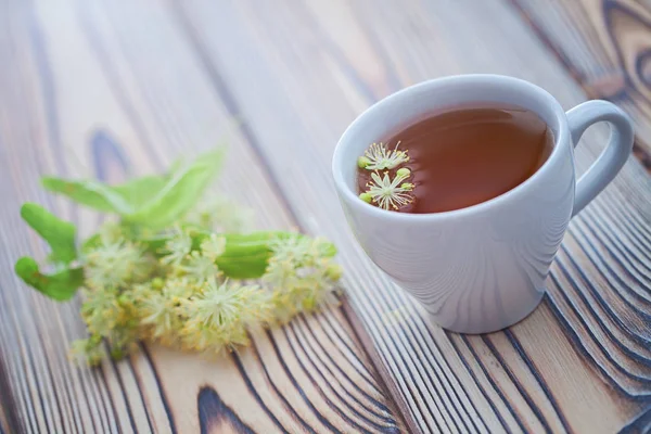 Cup Linden Tea Linden Honey Healthy Lifestyle — Stock Photo, Image