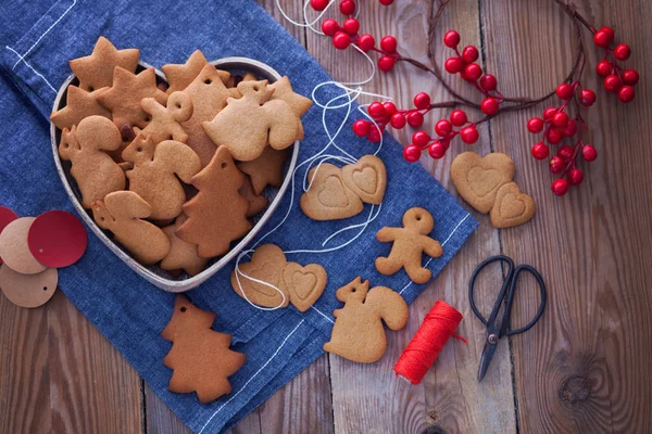 Panes Jengibre Navidad Caseros Navidad — Foto de Stock